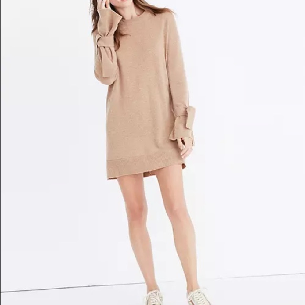 Madewell sweater dress tan size XS